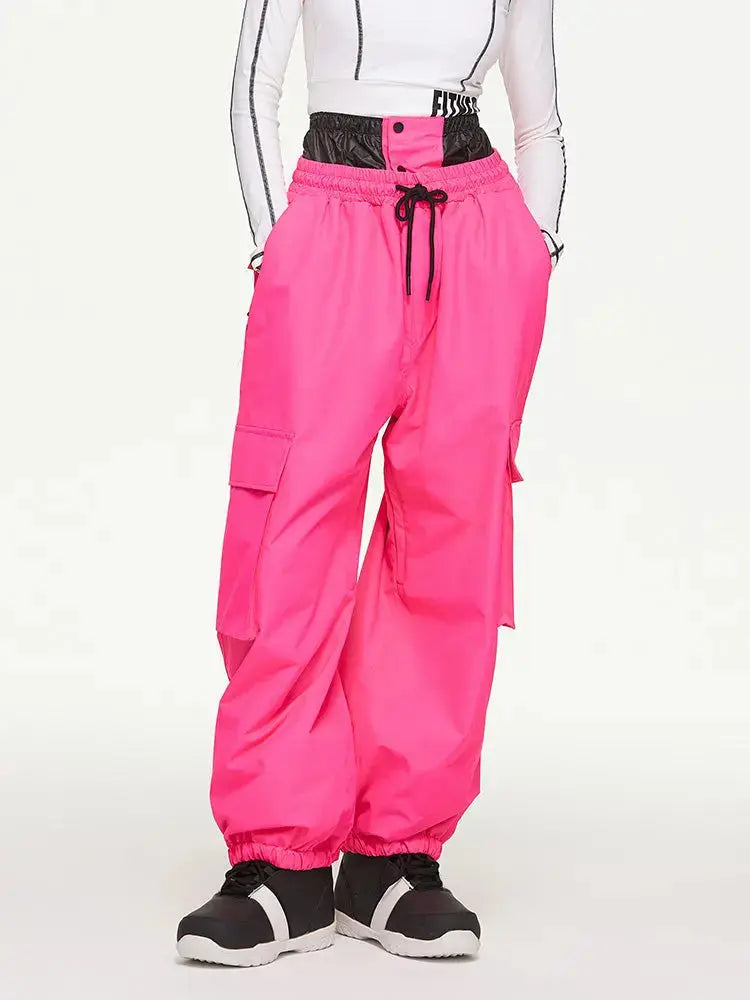 Female Versatile Snow Pants Insulated Baggy Snow Pants
