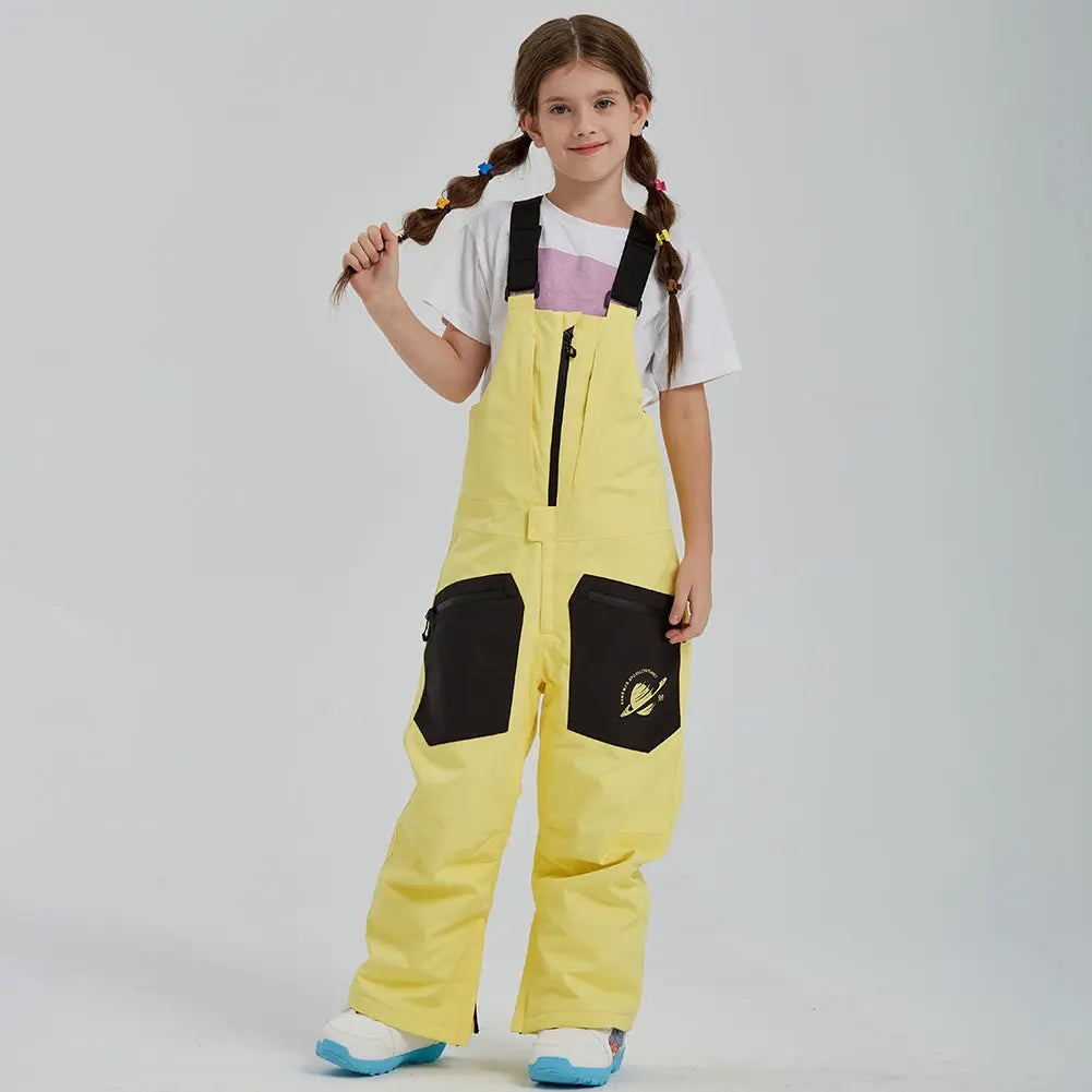 Girls One-piece Ski Bibs Pants Snow Jogger Jumpsuits