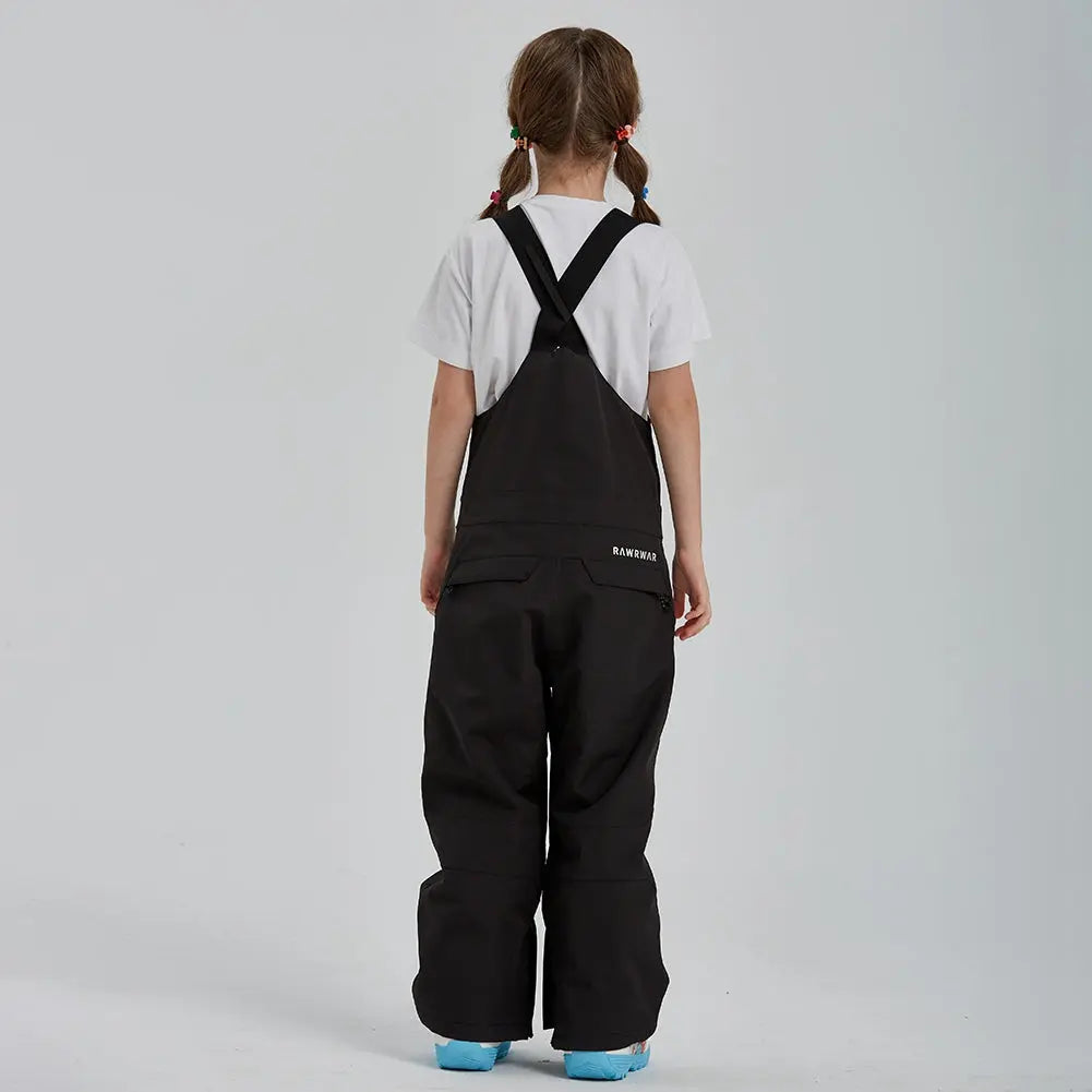 Girls One-piece Ski Bibs Pants Snow Jogger Jumpsuits
