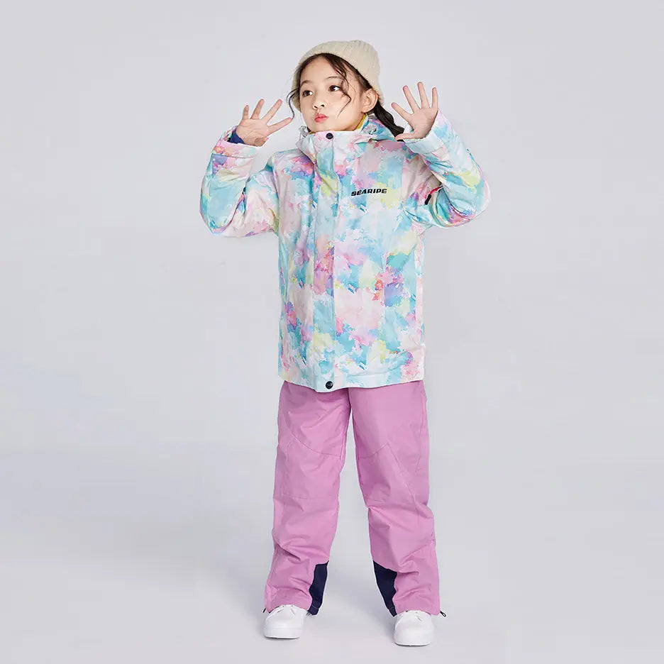 Girls Colorful Winter Warm Snowboard Ski Jacket