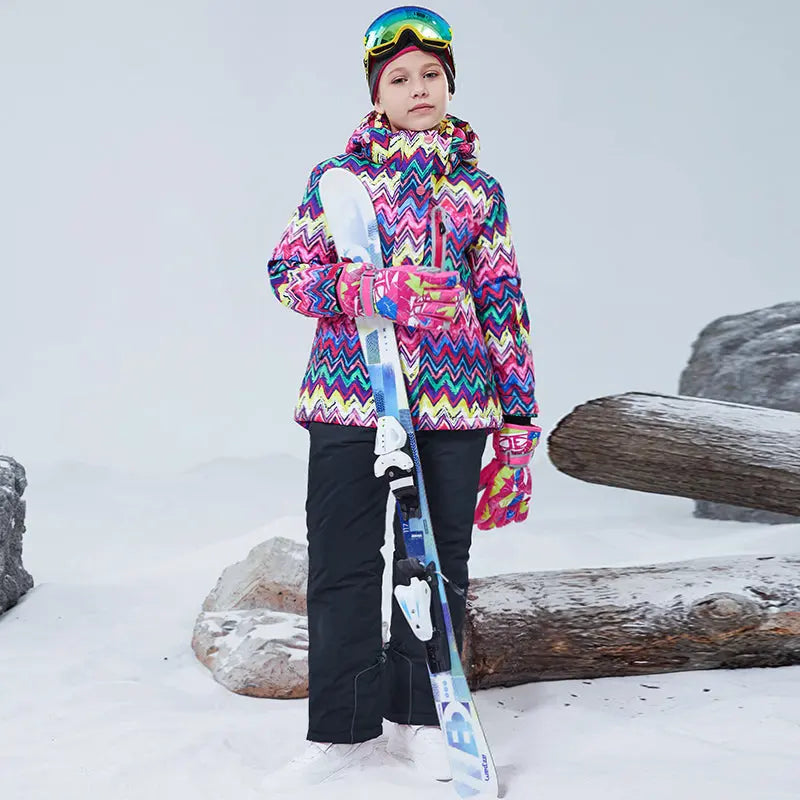Matching Family Ski Jacket & Pants Set Kids Snow Suits