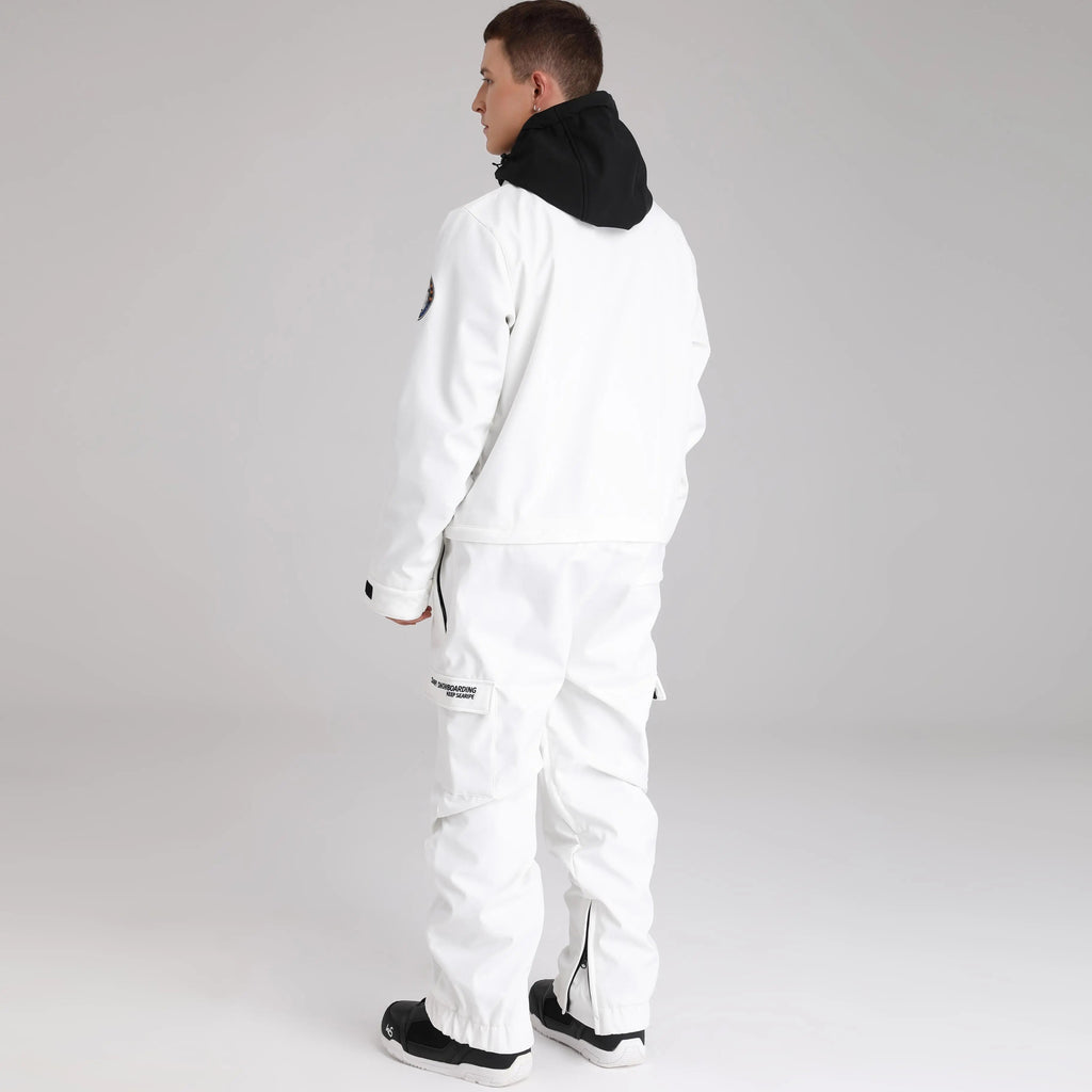 Men Cargo One Piece Ski Jumpsuit