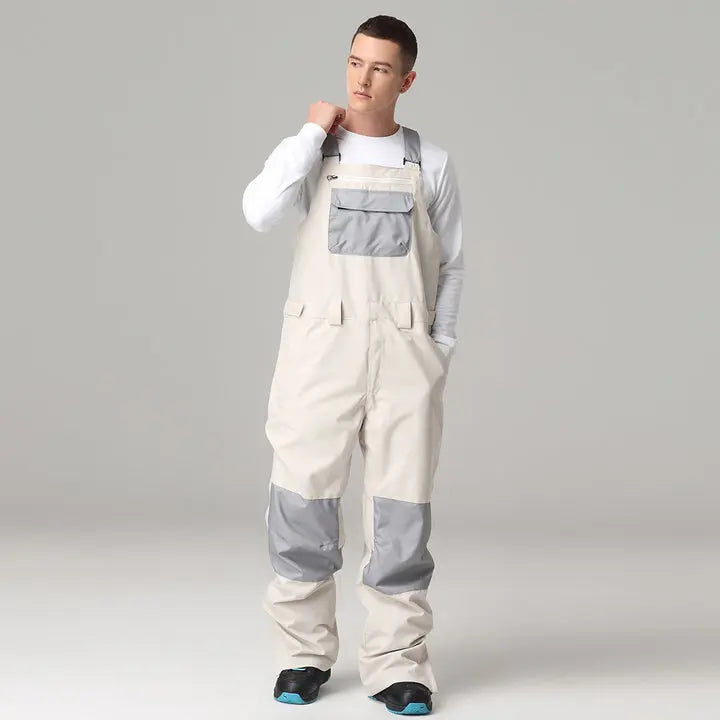 Men's Ski Bibs with Big Pocket Snowboard Pants