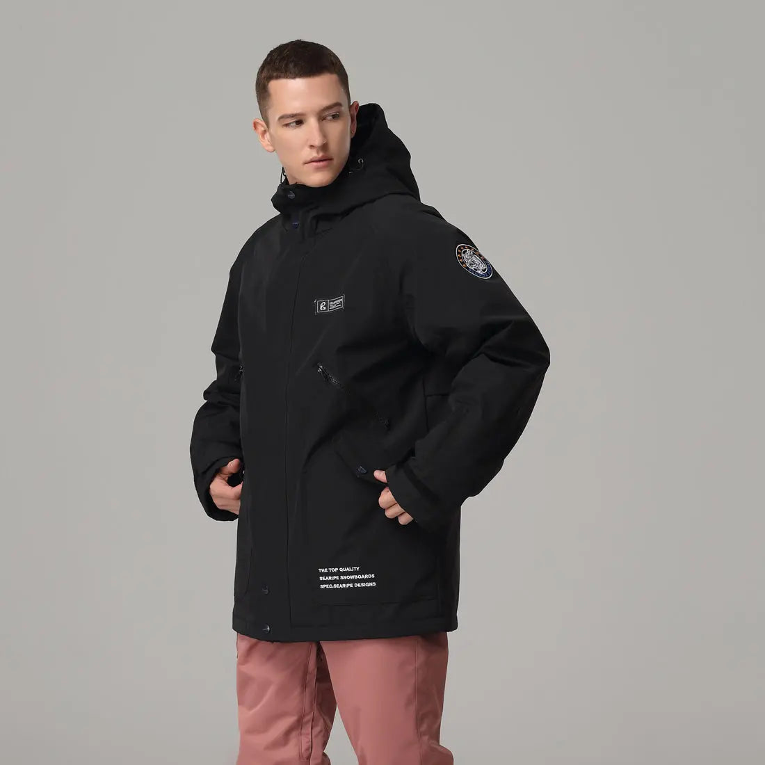 Fashion Windproof Neckline Ski Jacket Insulated Winter Coat