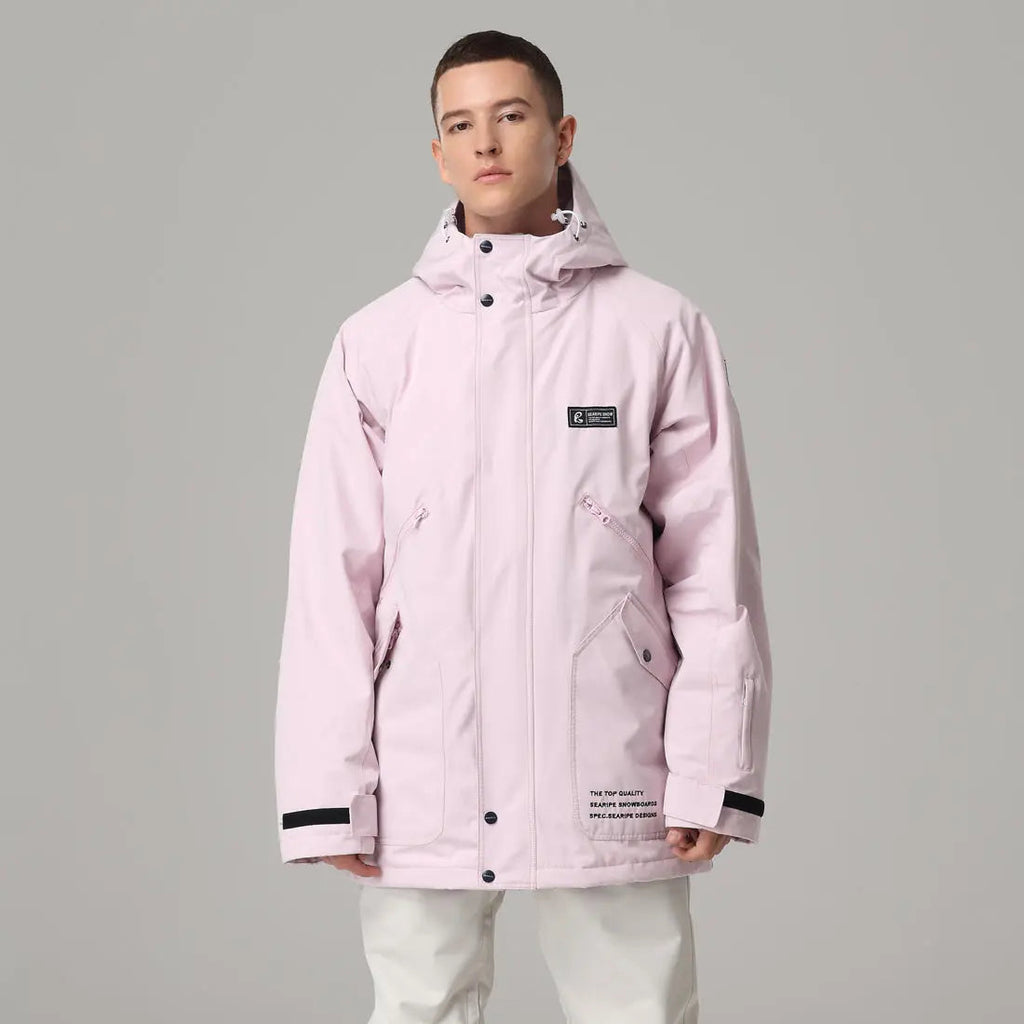 Fashion Windproof Neckline Ski Jacket Insulated Winter Coat