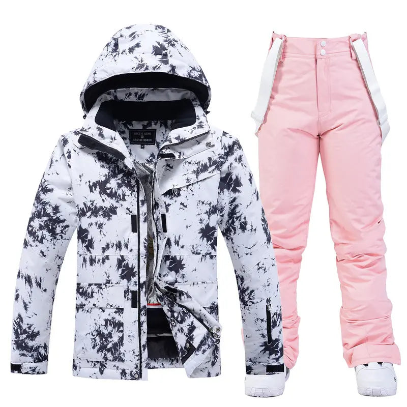 Couple Style Winter Ski Jacket and Pants Set