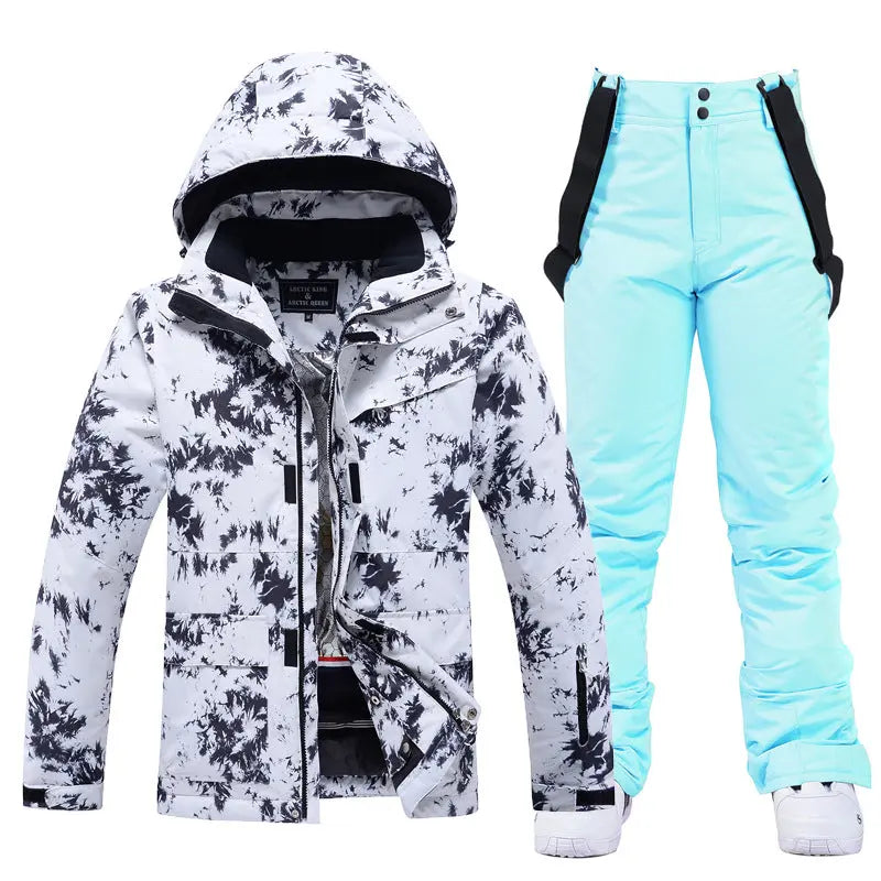 Couple Style Winter Ski Jacket and Pants Set