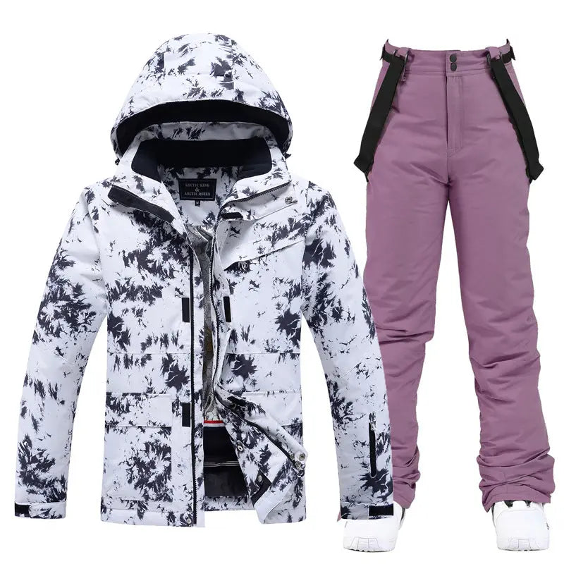 Couple Style Winter Ski Jacket and Pants Set