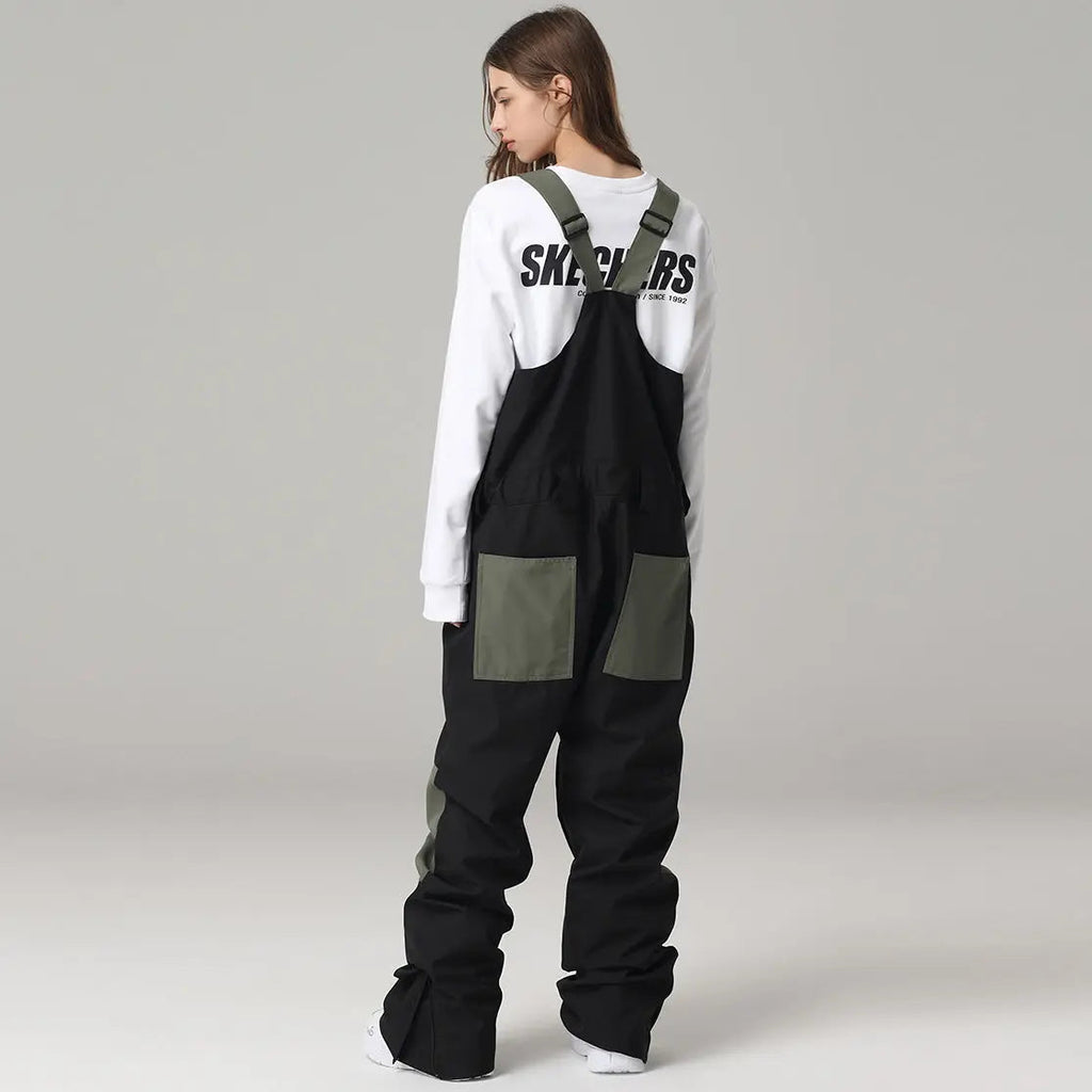 Women's Ski Bibs Pants High Waist Ski Overalls