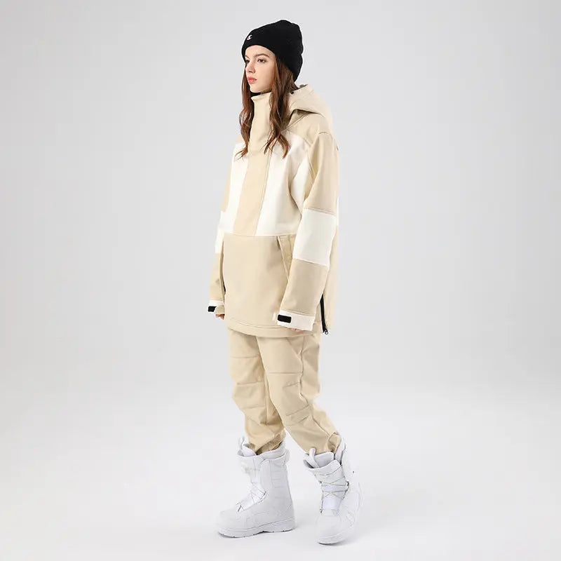 High Collar Insulated Ski Jacket & Jogger Pants