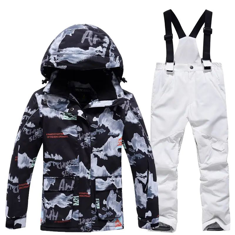 Kids Winter Snow Jackets & Bibs Pants Outdoor Ski Suits