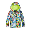 Printed Boy Skiing Snowboarding Insulated Jacket