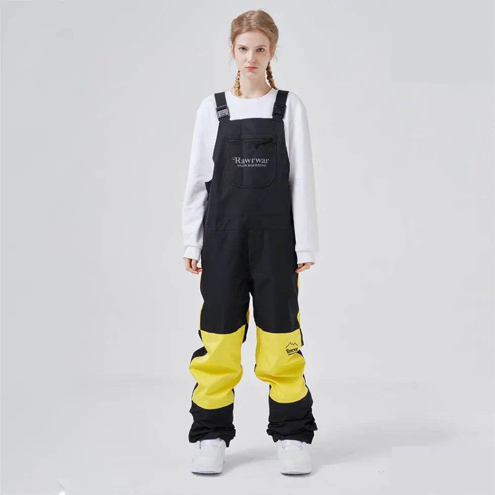 Hotian Colorblock Women Insulated Snow Snowboard Bibs