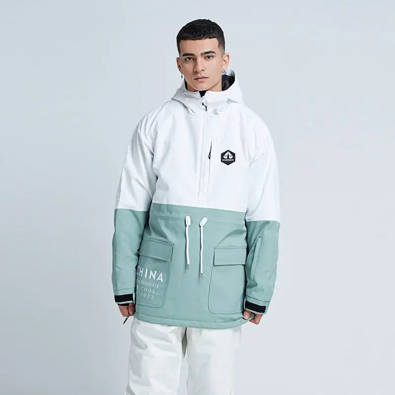 Hotian Hooded Men Snowboard Anorak Insulated Jacket
