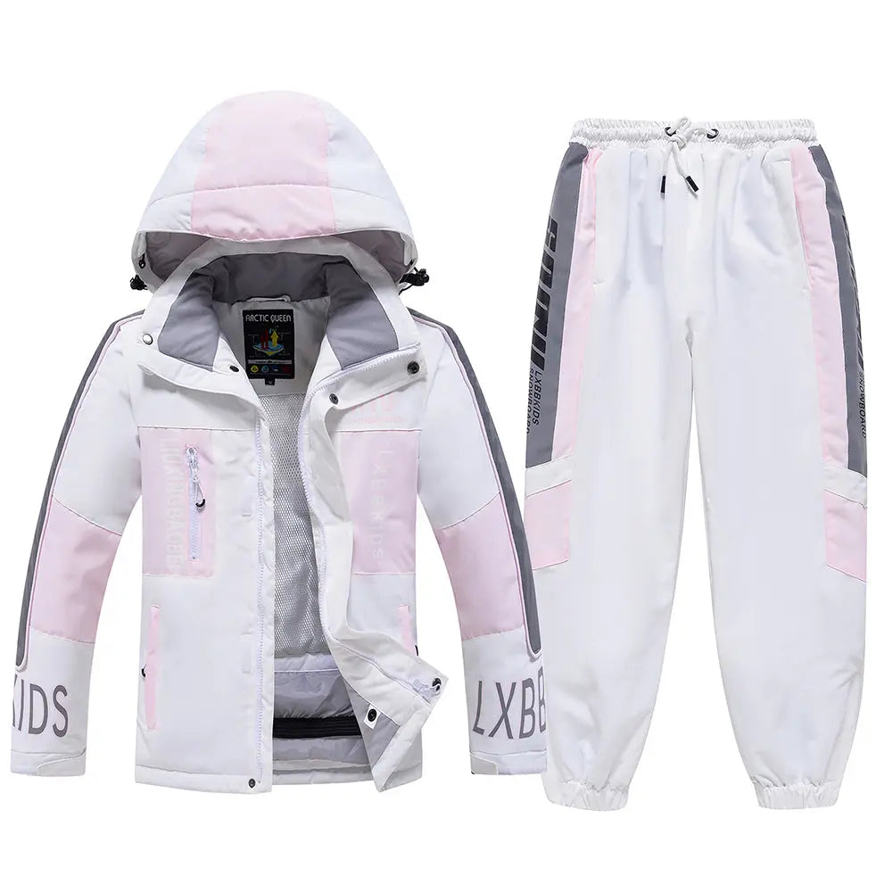 Boys & Girls Zip-up Snow Jacket & Loose Pants Set