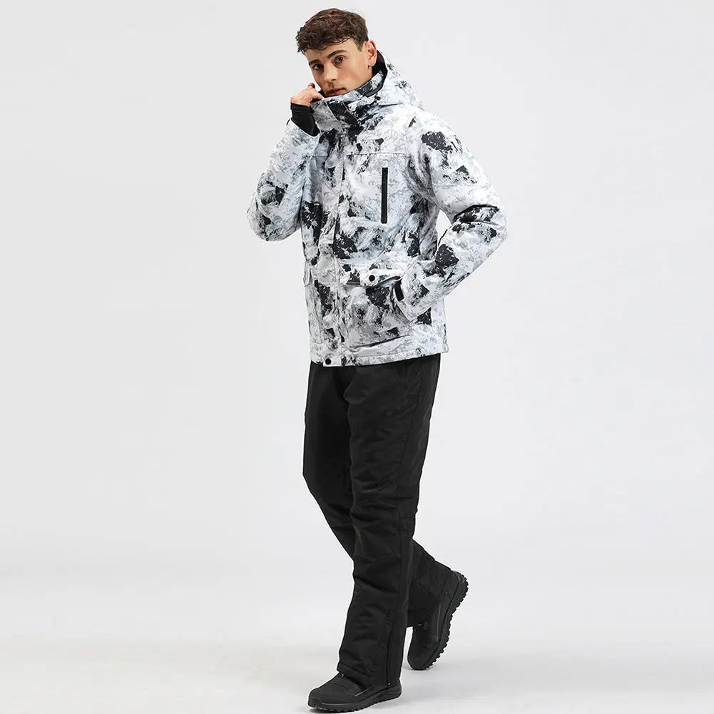 Hotian Men Insulated Skiing Shell Jacket Hooded