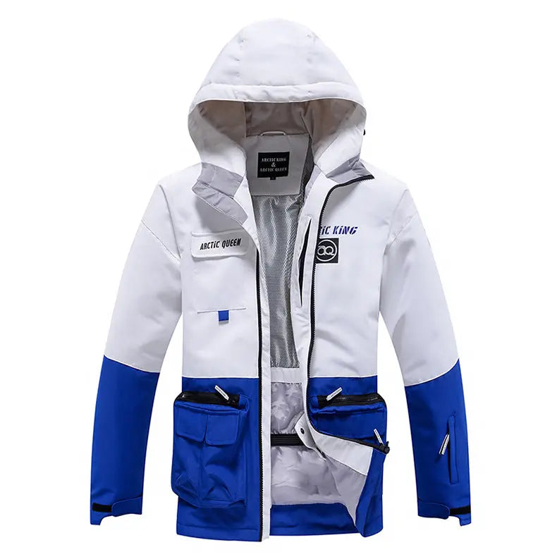 Hotian Men Ski Insulated Cargo Jacket Waterproof Outdoor Coat