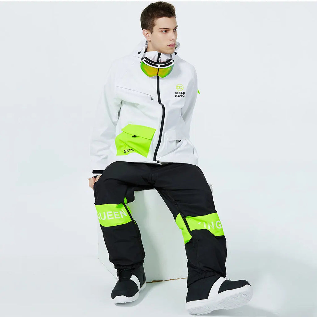 Winter Thick Ski Coat & Matched Pants Set Insulated Snowwear
