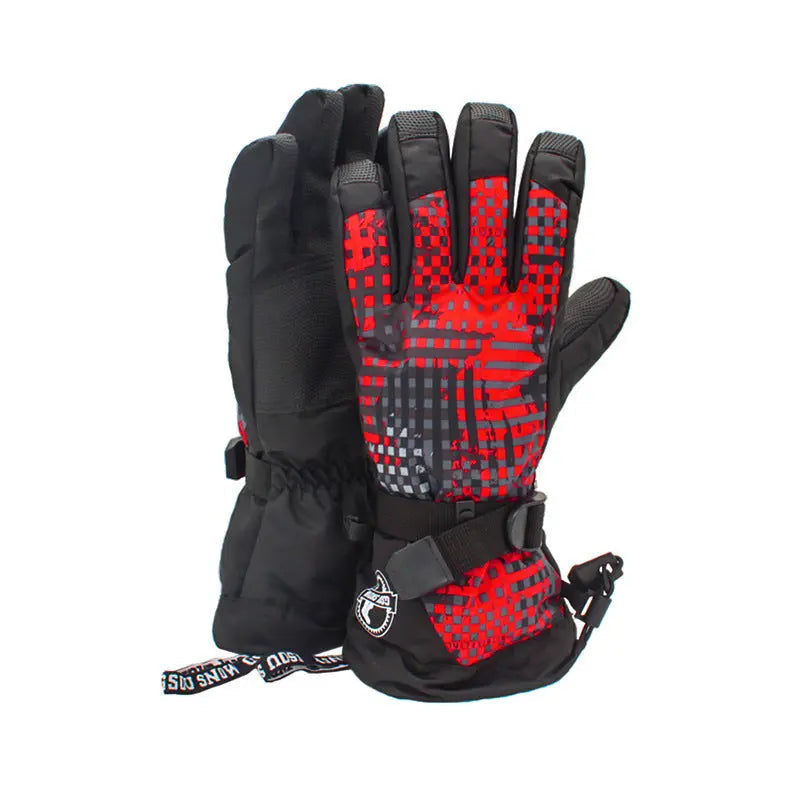 Hotian Men's Ski Snowboard Gloves Waterproof Anti-slip