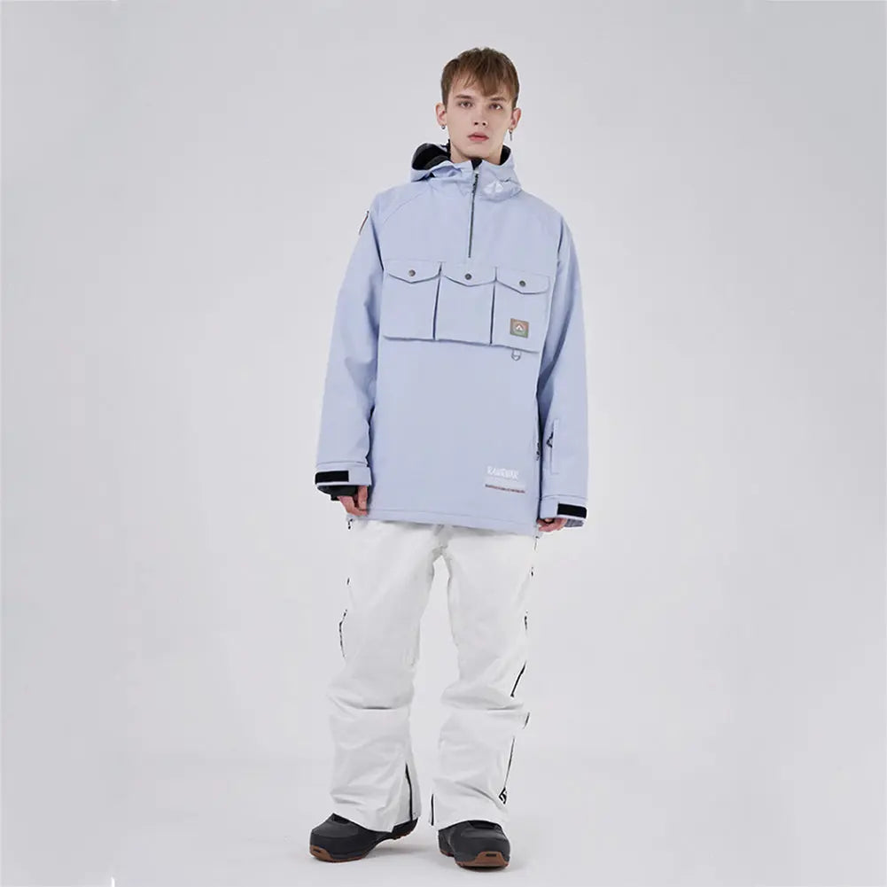Hotian Waterproof Men Snowboarding Ski Anorak Hoodie Jacket