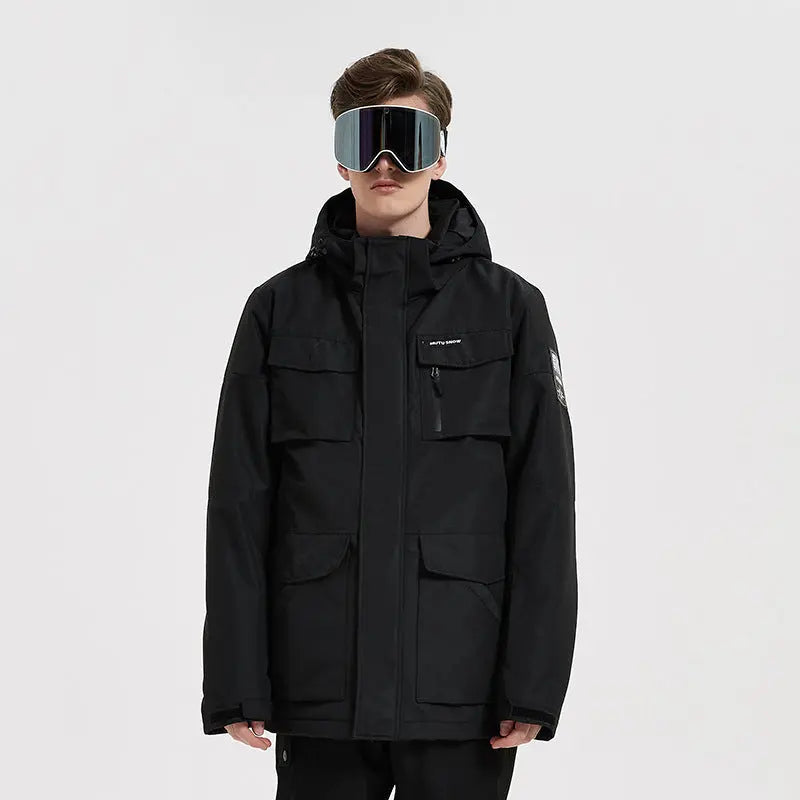 Durable Men Snowboard Ski Cargo Jacket for Outdoor Sports