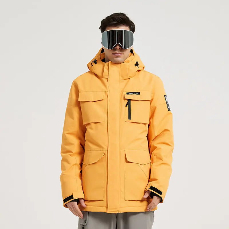 Durable Men Snowboard Ski Cargo Jacket for Outdoor Sports