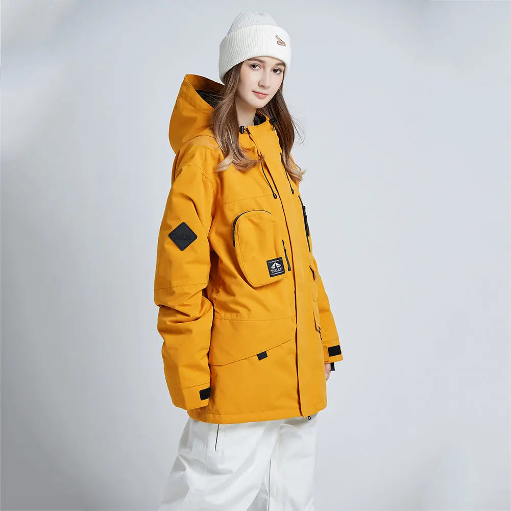 Thick Windproof Ski Snowboarding Cargo Jacket