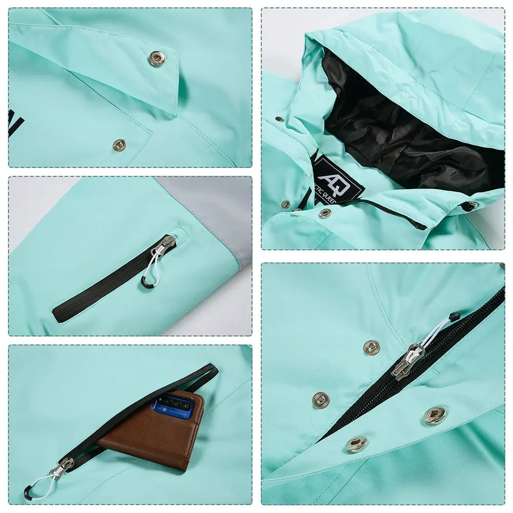 Unisex Hooded Anorak Skiing Snowboarding Insulated Jacket