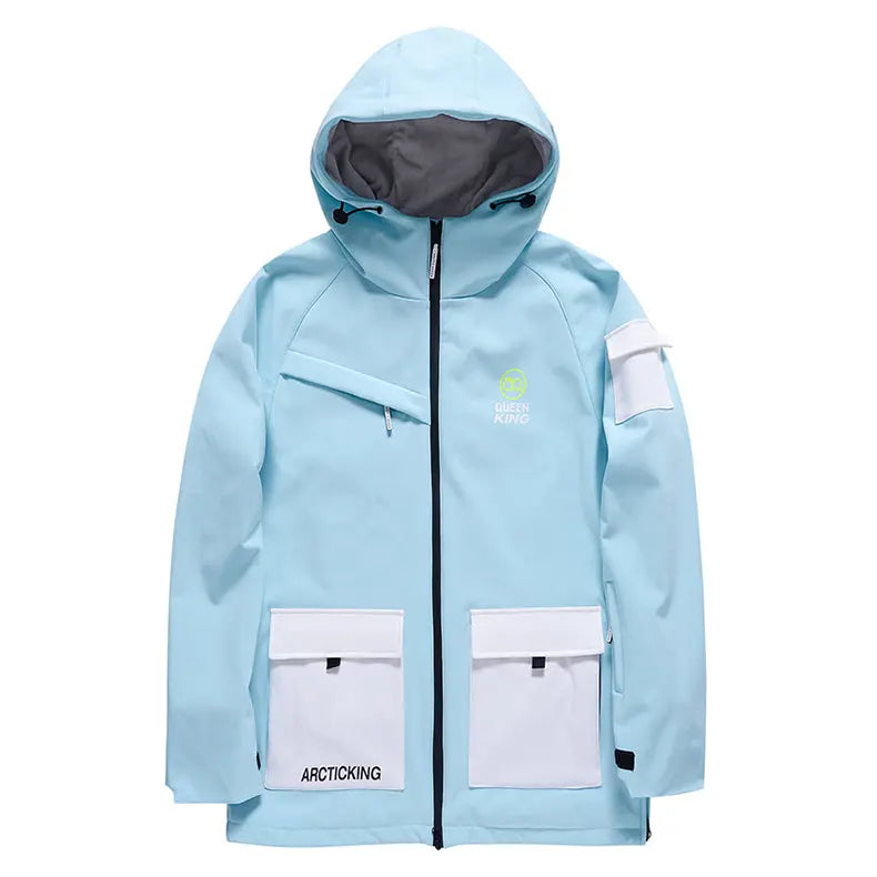 Unisex Mountain Adventure Snow Jacket Side Zipper Design Snow Coat