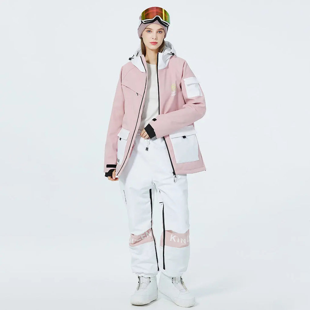 Matched Couple Ski Set Insulated Cargo Jacket & Jogger Pants