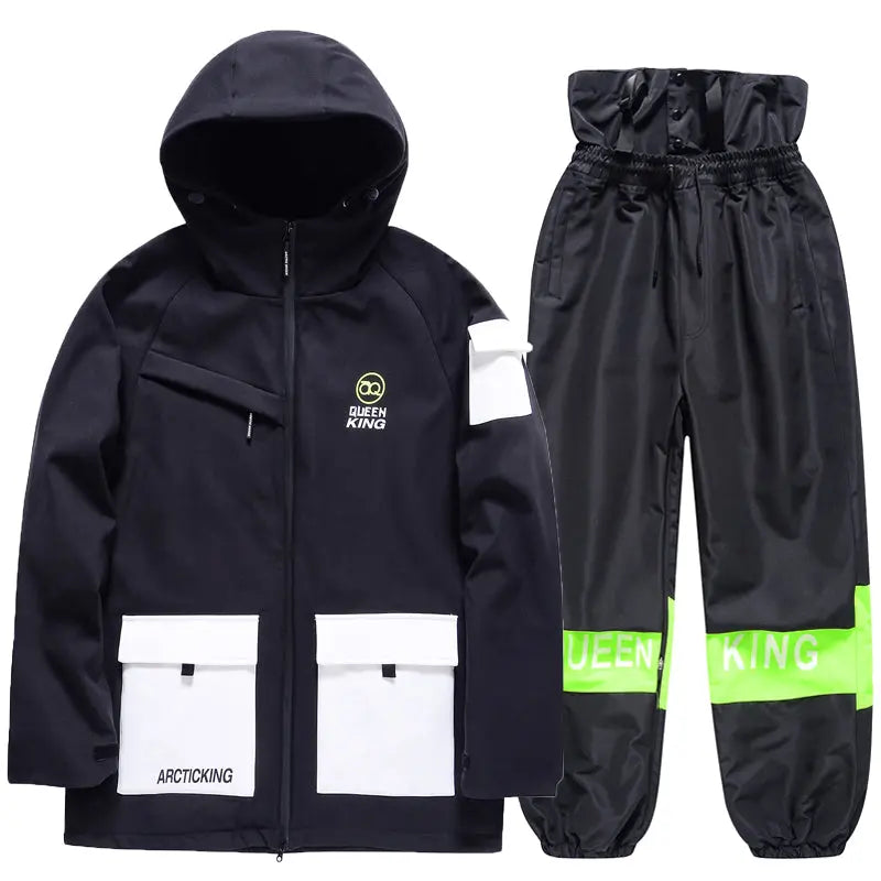 Matched Couple Ski Set Insulated Cargo Jacket & Jogger Pants
