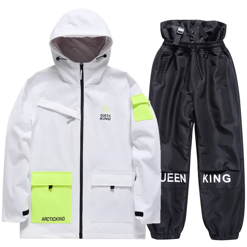 Matched Couple Ski Set Insulated Cargo Jacket & Jogger Pants
