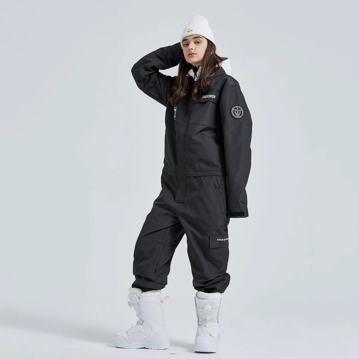 Adult One Piece Ski Suits Waterproof Winter Snowsuits