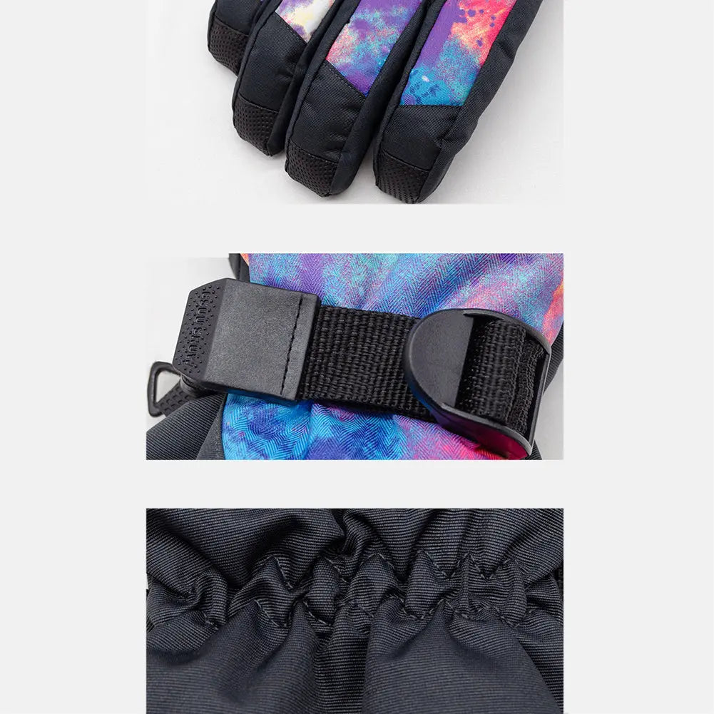 Hotian Women's Ski Snowboard Gloves Waterproof Anti-slip