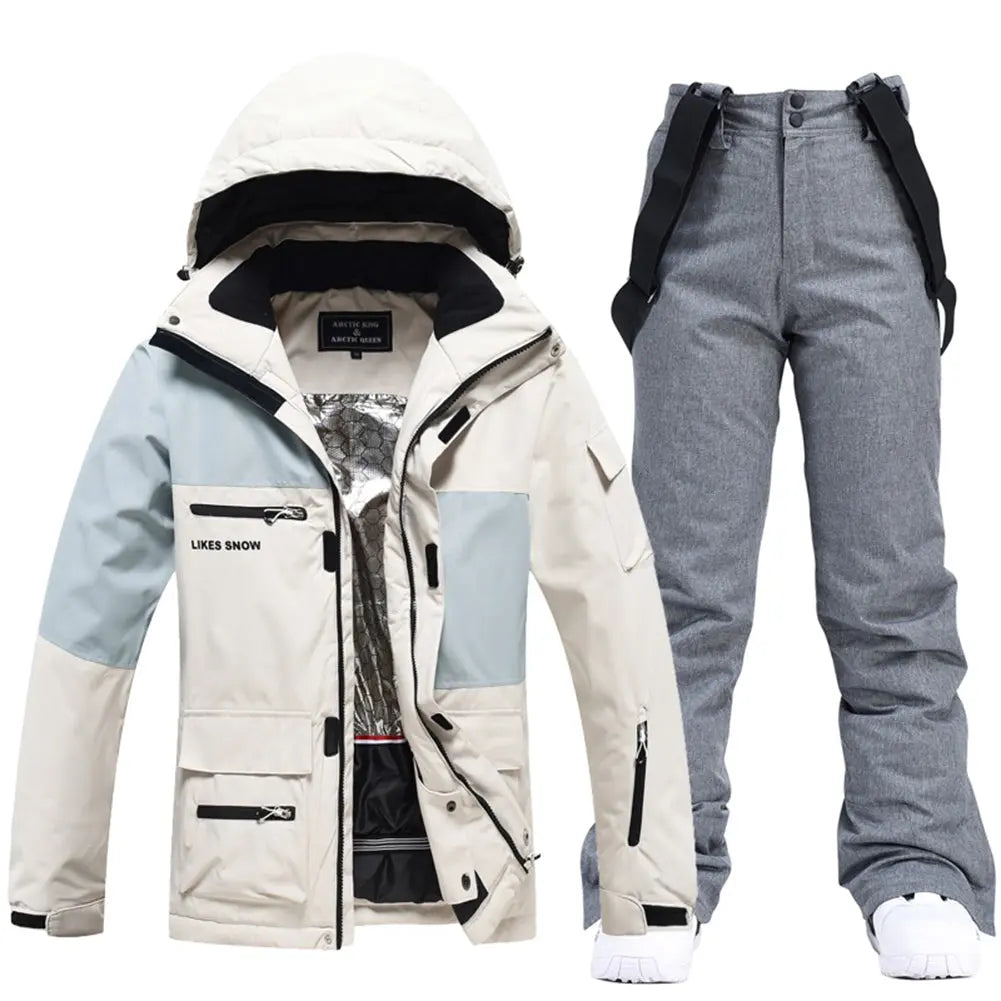 Hotian Women's Snow Jacket & Bib Pants