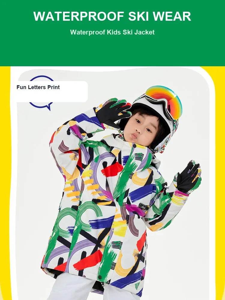 Kids Insulated Ski Jacket | 20K Waterproof Snow Coat