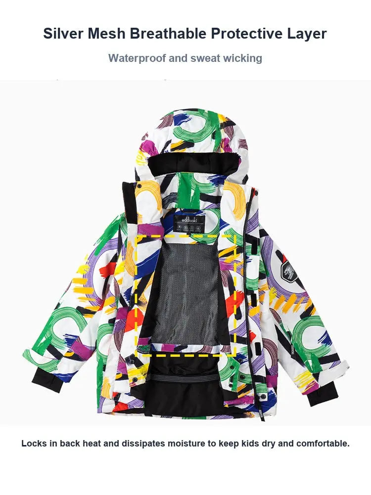 Kids Insulated Ski Jacket | 20K Waterproof Snow Coat