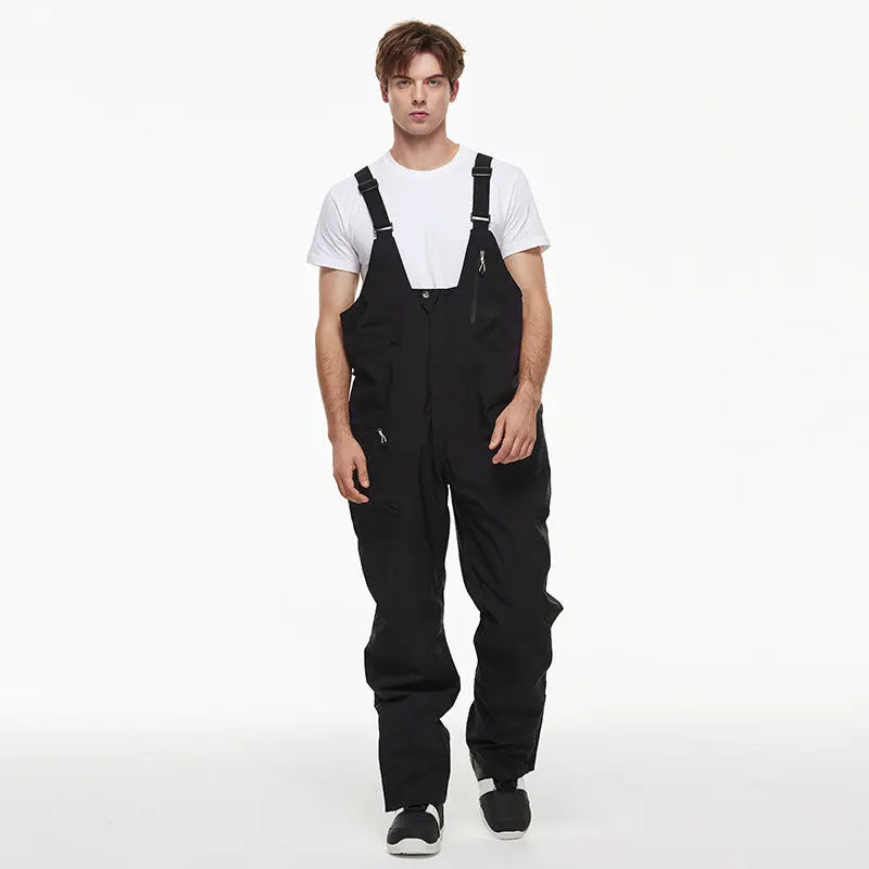 Loose Fit Ski Snow Bibs for Adult Warm One-piece Snow Overalls