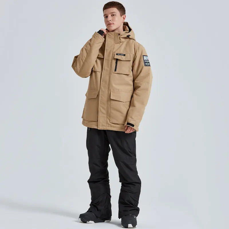 Men Plus Size Ski Snow Jackets & Pants Set