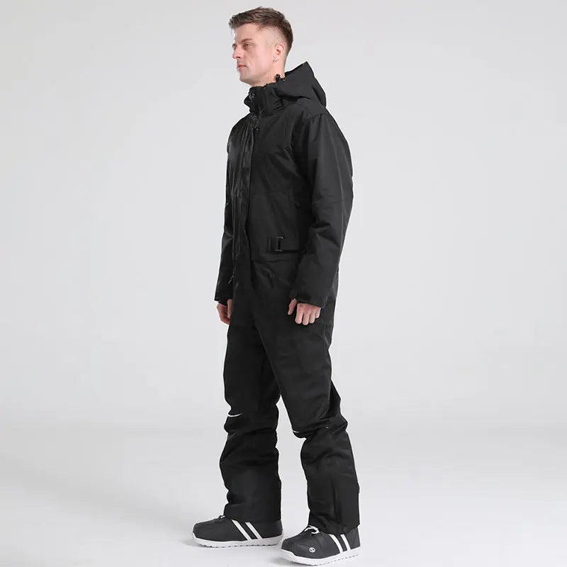 Men's One Piece Ski Suits With Adjustable Belt