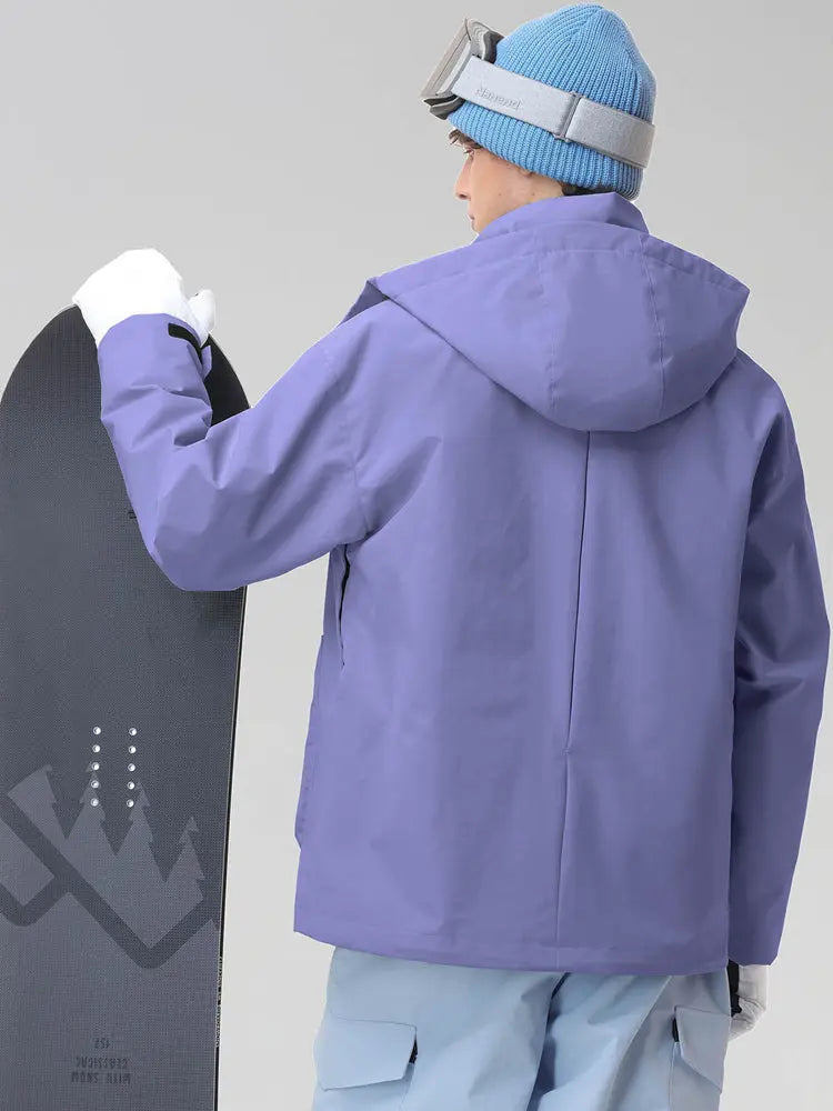 Men's Hooded Cargo Snowboarding Shell Jacket