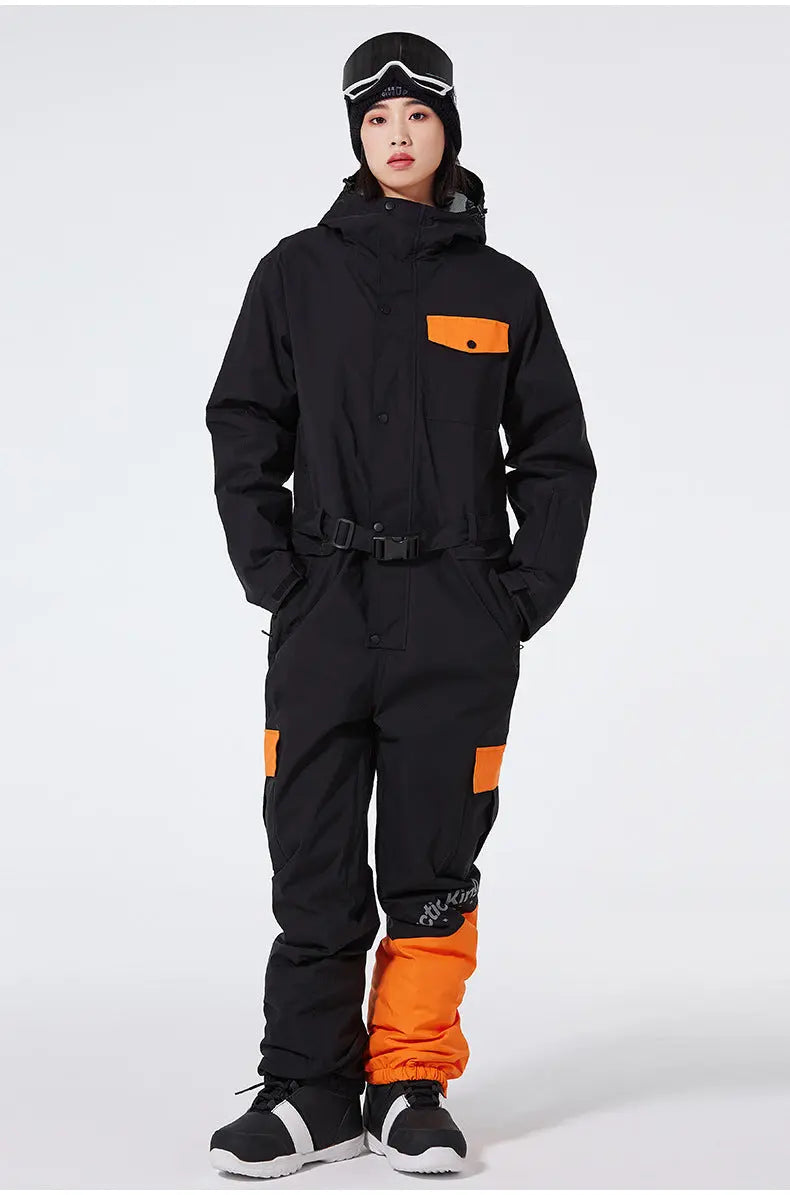Unisex One Piece Snow Suit Winter Insulated Skiwear