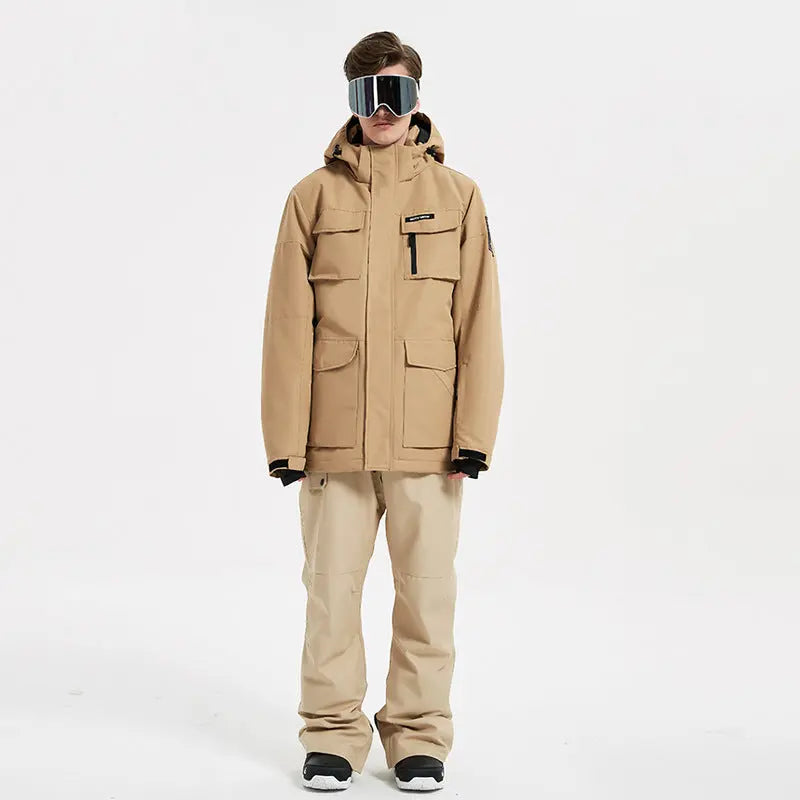 Men's Ski Jacket and Pants Set Winter Outdoor Ski Suit