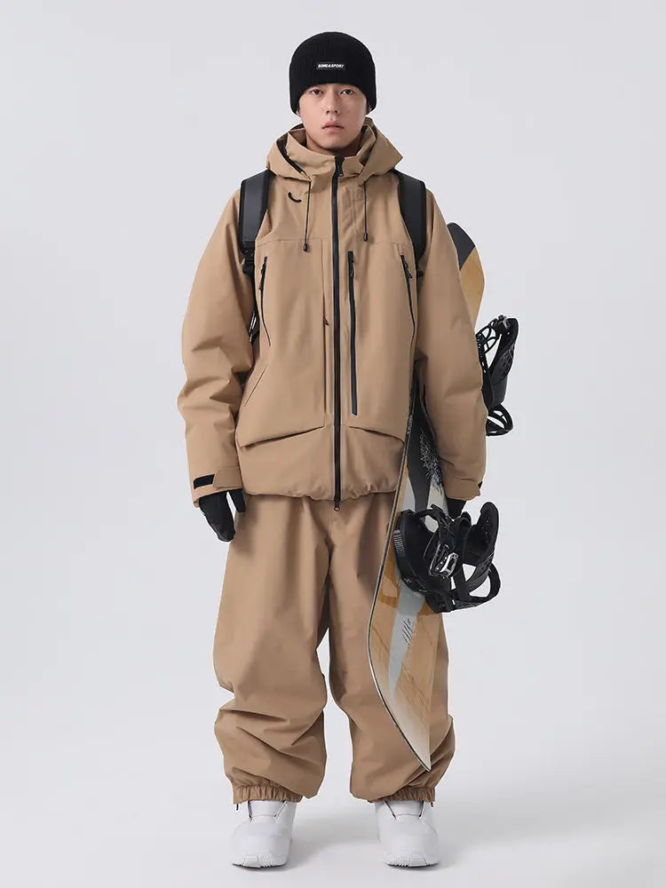 Men's Winter Essential Snow Suits Baggy Style Snowboarding Outwear
