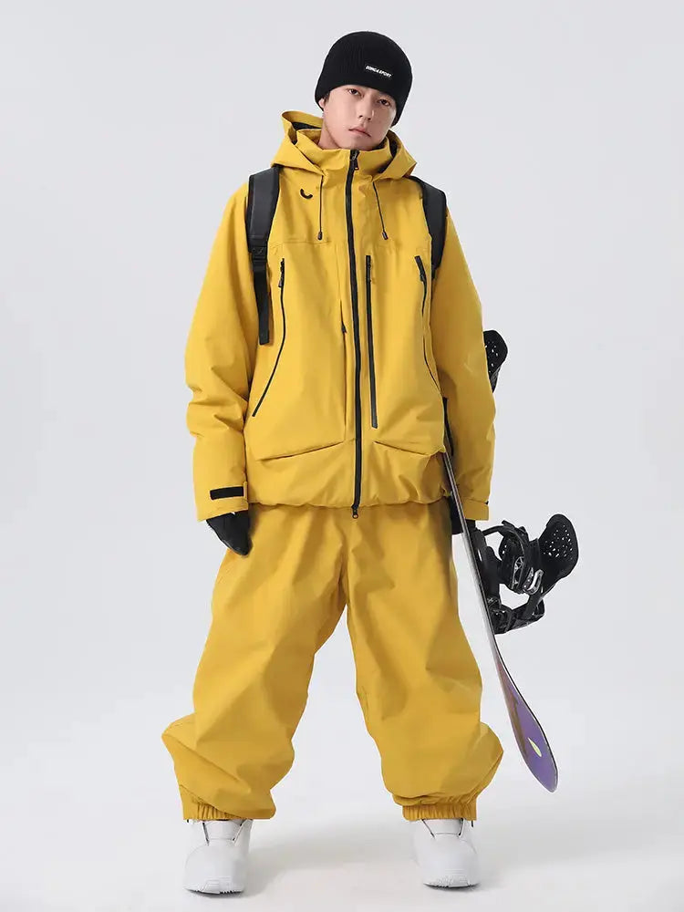 Men's Winter Essential Snow Suits Baggy Style Snowboarding Outwear
