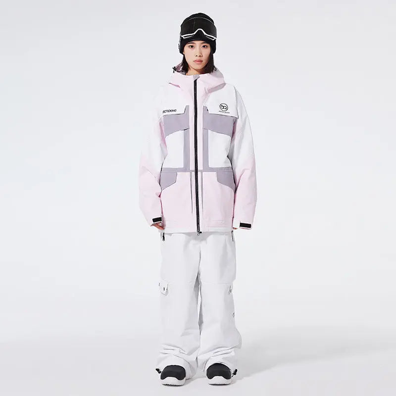Outdoor Adventure Snow Jacket & Pants Set Luxury Sportswear