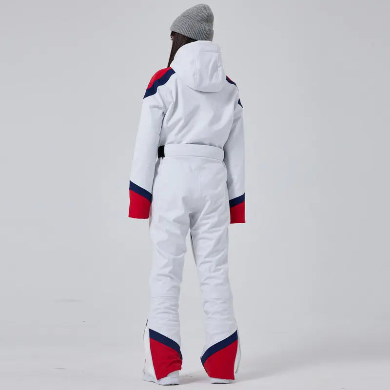 Retro Ski Onesie Women's One-piece Snow Jumpsuits