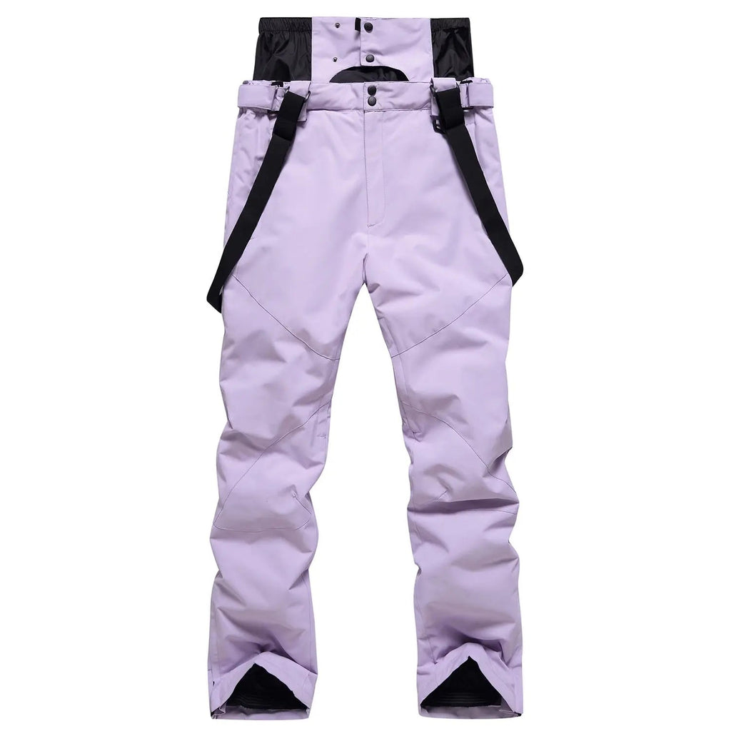Solid Color Unisex Detachable Ski Bibs & Pants Windproof Outdoor Pants