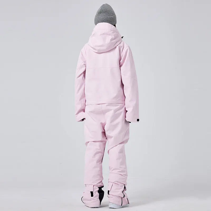 Stand Collar Ski Rompers for Women One-piece Skiwear