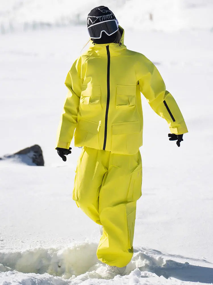 Unisex Brightly Colored 2 Pieces Snowsuits Adventure Ski Wear